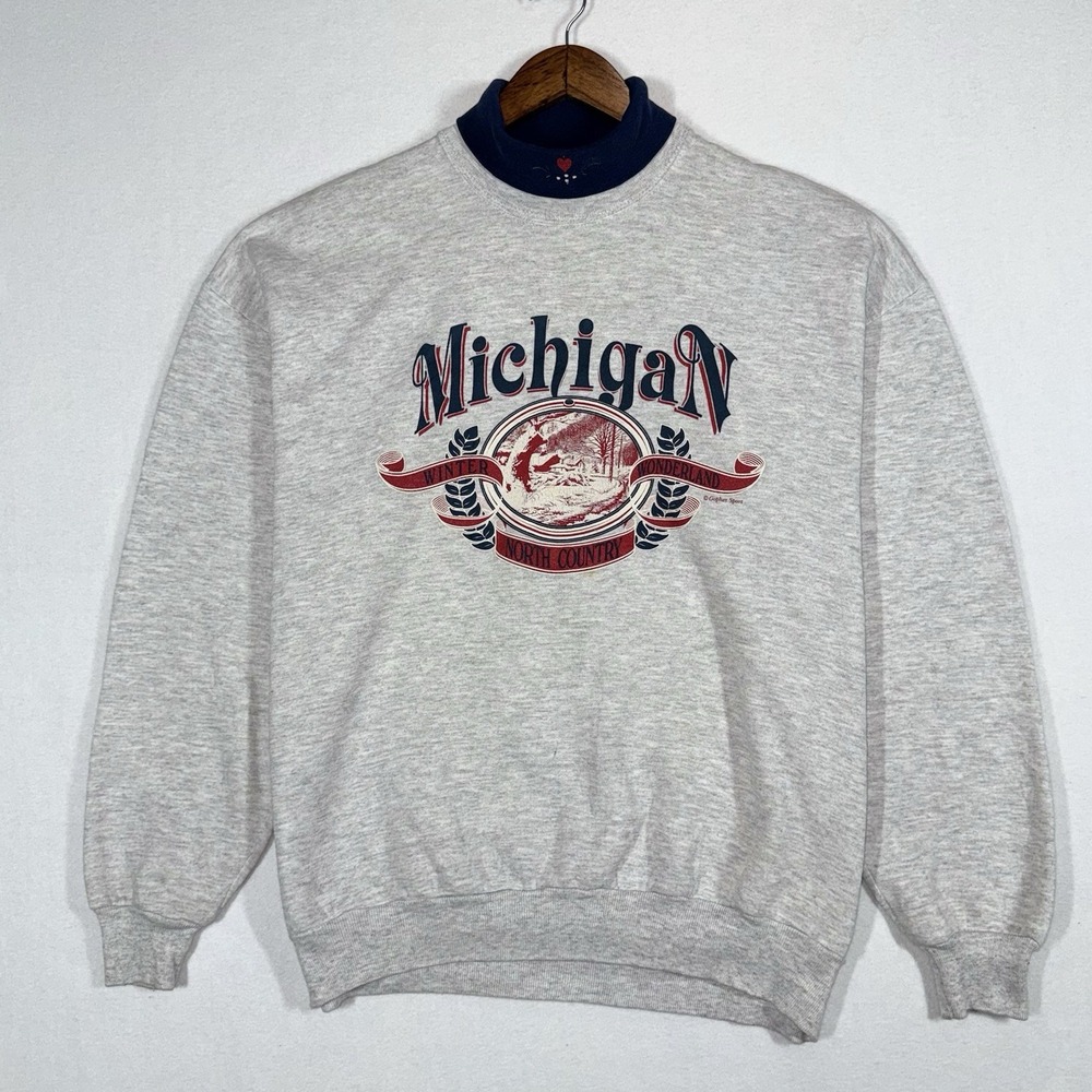 Vintage Michigan Crewneck Sweatshirt Adult XL Gopher Sport USA‎ Made Collegiate